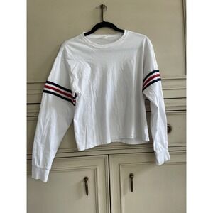 Brandy Melville John Galt Long Striped Sleeve Tshirt Size S 100% Cotton Y2K‎